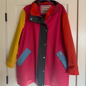 Hunter Women's Colorful Utility Rain Jacket with Hood RARE!